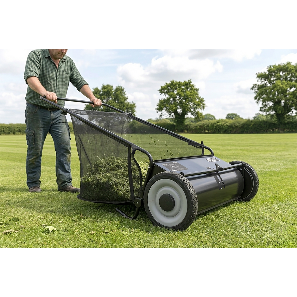 26" Walk Behind Lawn Sweeper 200L Capacity SLS26