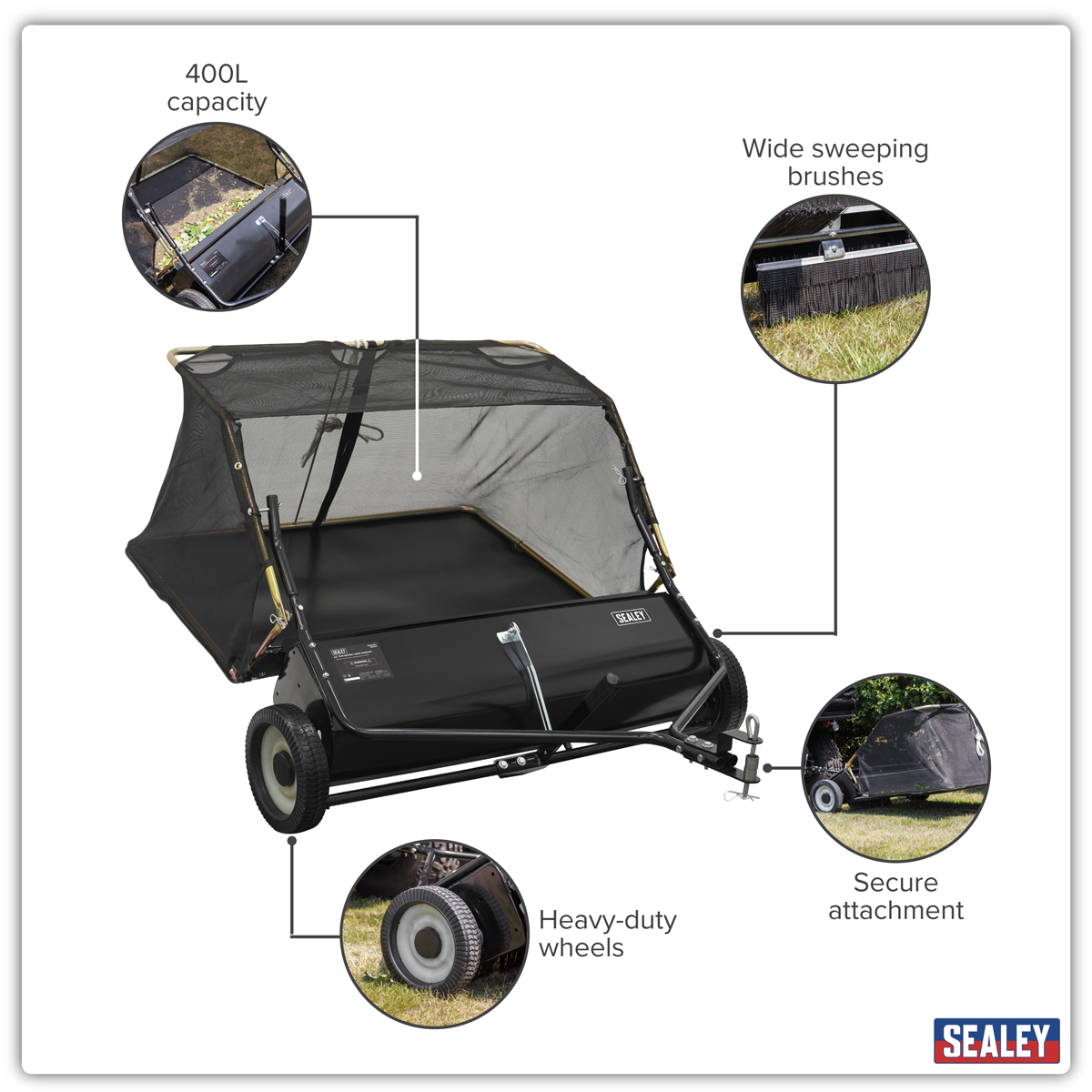 42" Tow-Behind Lawn Sweeper SLS42T