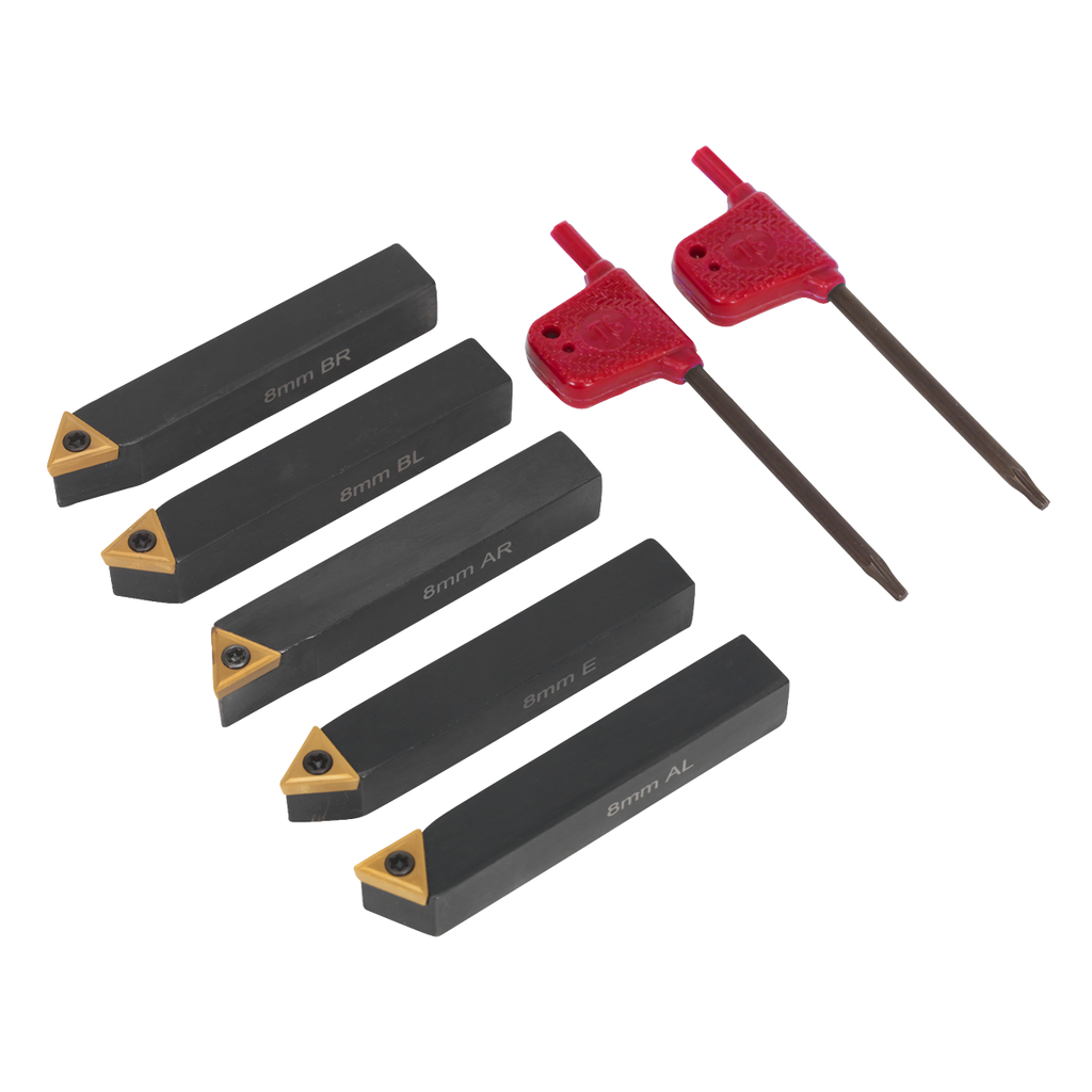 Indexable Lathe Turning Tool Set 8mm 5pc SM3025CS2