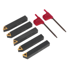 Indexable Lathe Turning Tool Set 8mm 5pc SM3025CS2