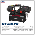 Horizontal Bandsaw with Hydraulic Arm 400mm SM353CE