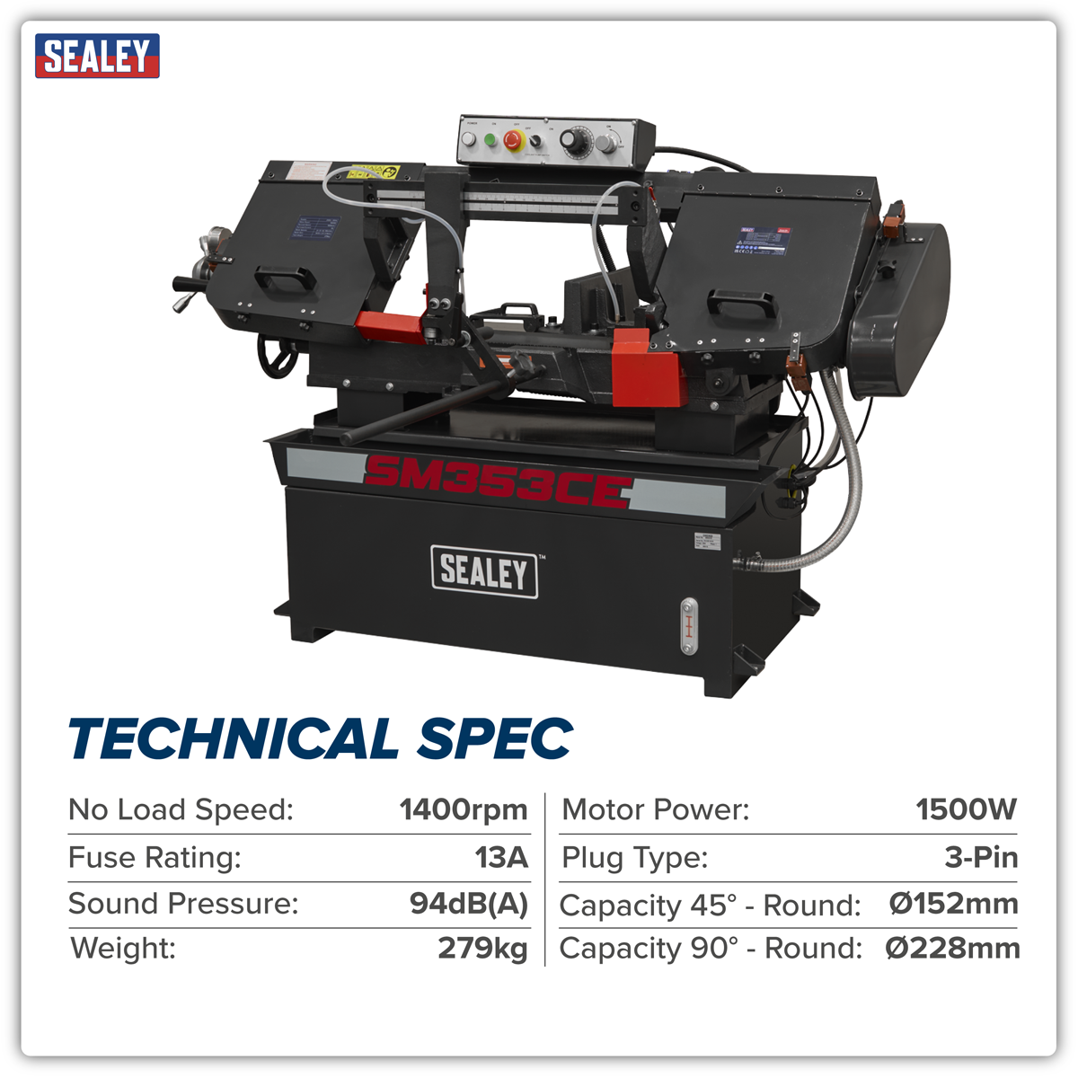 Horizontal Bandsaw with Hydraulic Arm 400mm SM353CE