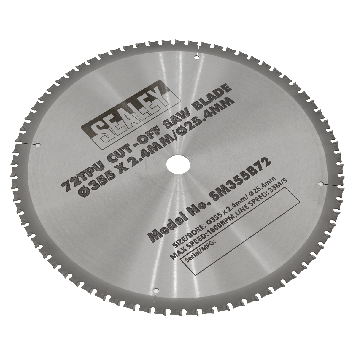 72tpu Cut-Off Saw Blade Ø355 x 2.4mm/Ø25.4mm SM355B72