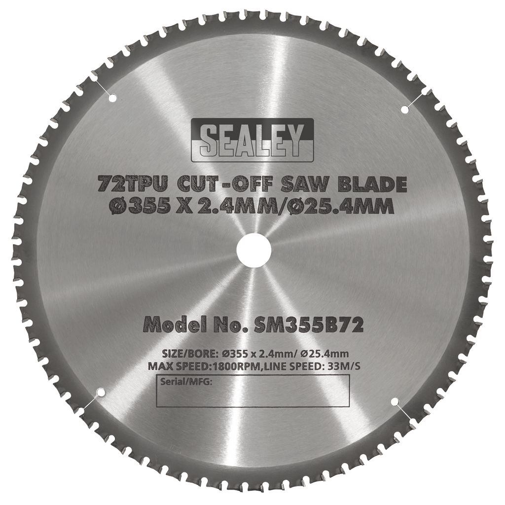 72tpu Cut-Off Saw Blade Ø355 x 2.4mm/Ø25.4mm SM355B72