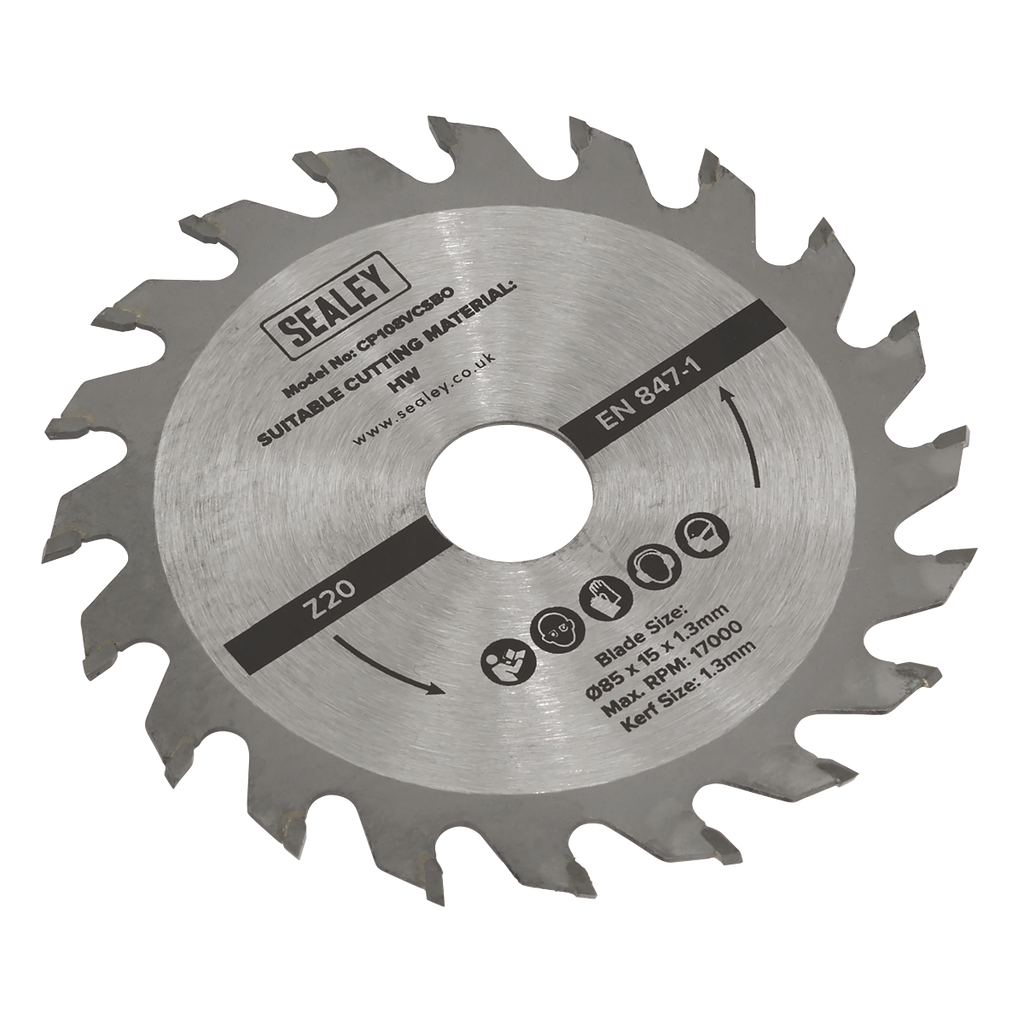 20tpu Circular Saw Blade Ø85 x 15 x 1.3mm SM85B20