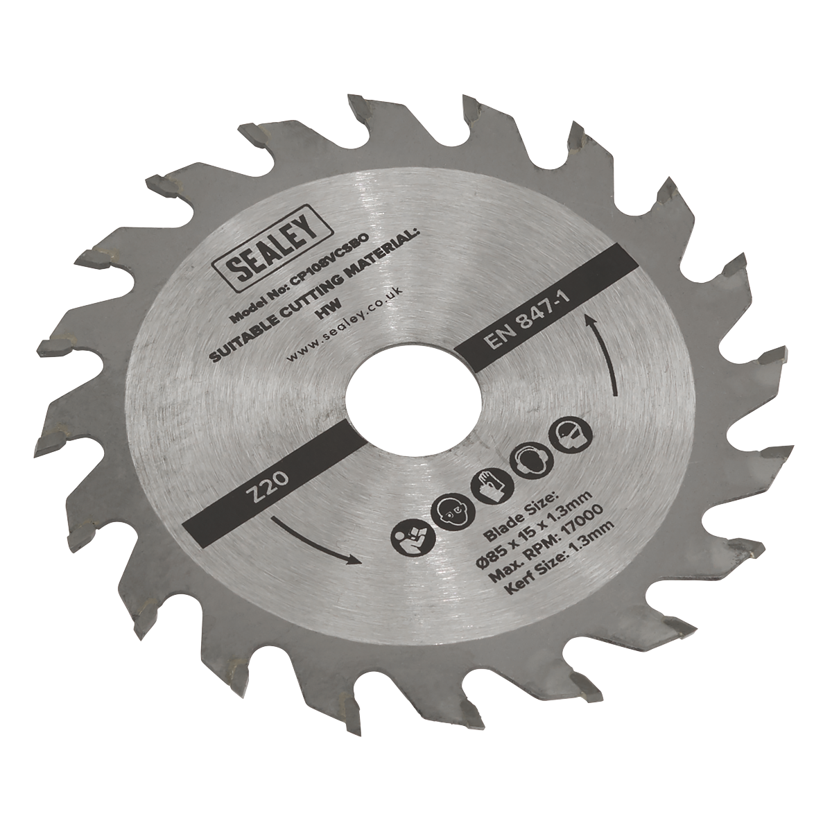 20tpu Circular Saw Blade Ø85 x 15 x 1.3mm SM85B20