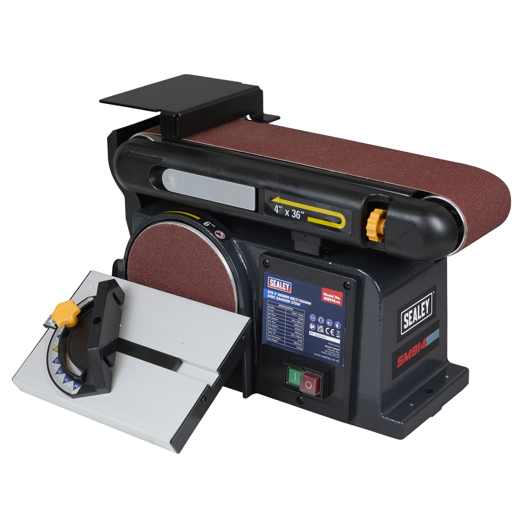915 x 100mm Belt/150mm Disc Sander 370W/230V SM914