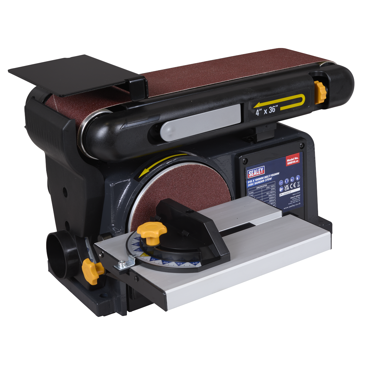 915 x 100mm Belt/150mm Disc Sander 370W/230V SM914