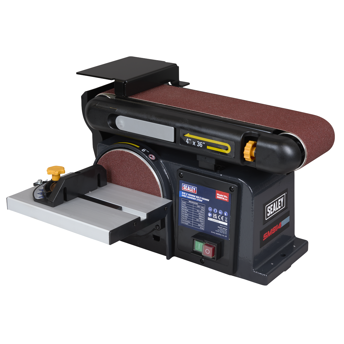 915 x 100mm Belt/150mm Disc Sander 370W/230V SM914