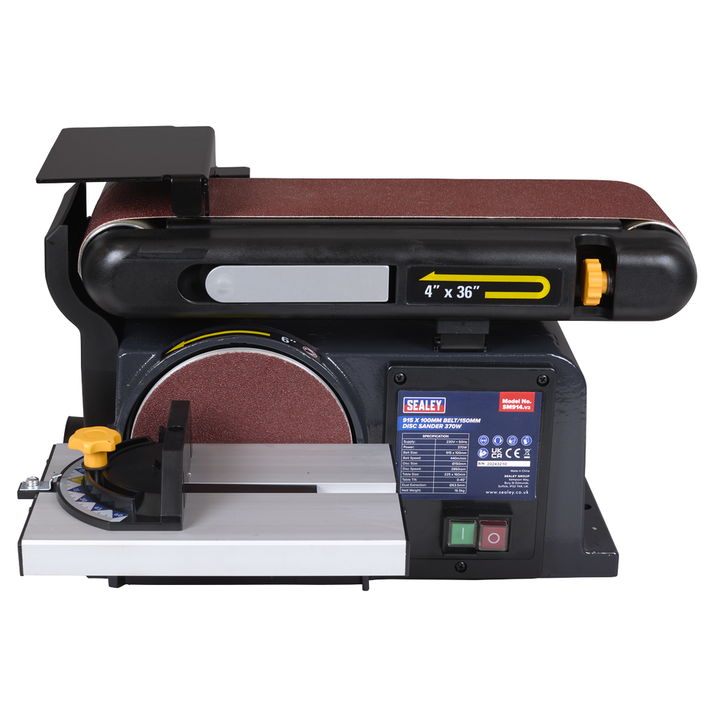 915 x 100mm Belt/150mm Disc Sander 370W/230V SM914