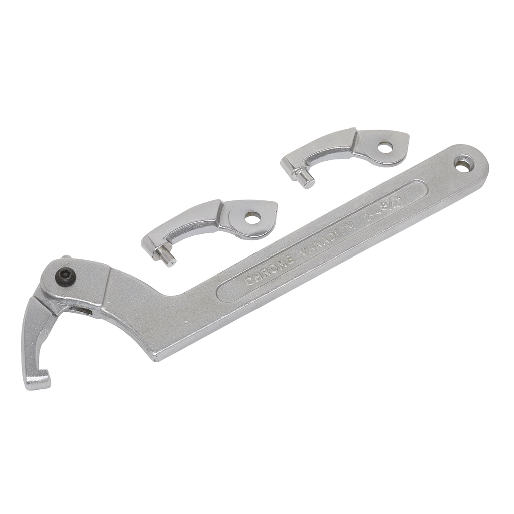 Adjustable C-Spanner Hook & Pin Wrench Set 51-121mm 4pc SMC2L