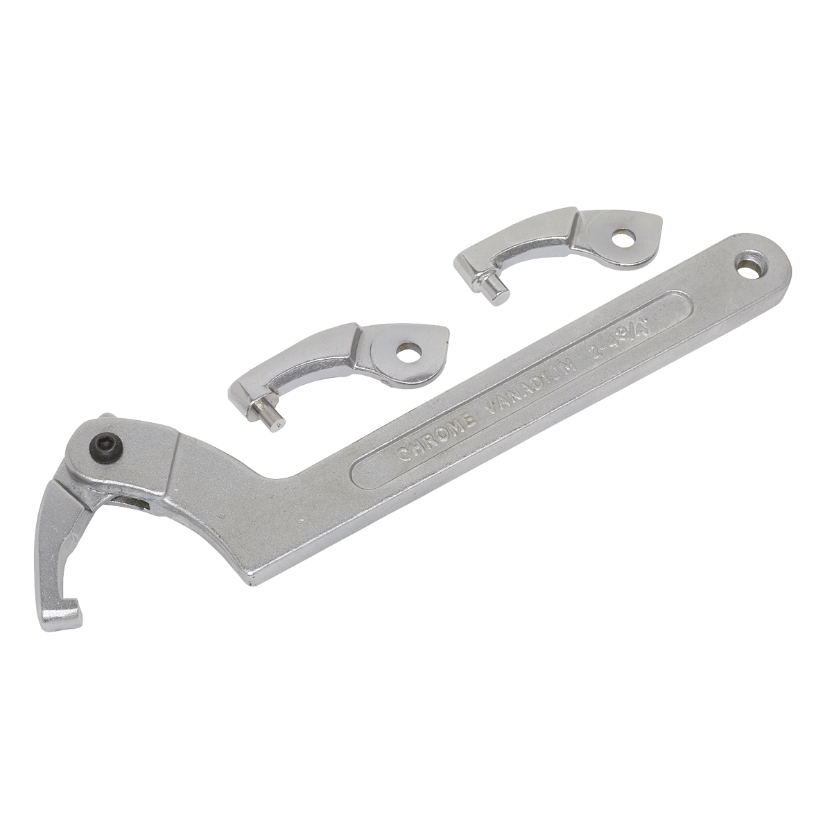 Adjustable C-Spanner Hook & Pin Wrench Set 51-121mm 4pc SMC2L