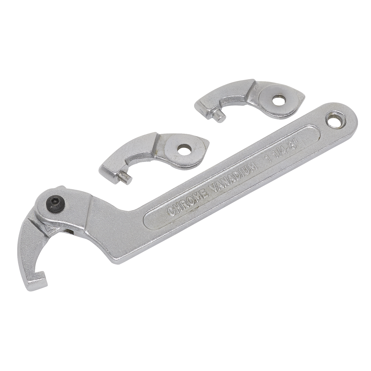 Adjustable C-Spanner Hook & Pin Wrench Set 32-76mm 4pc SMC2M