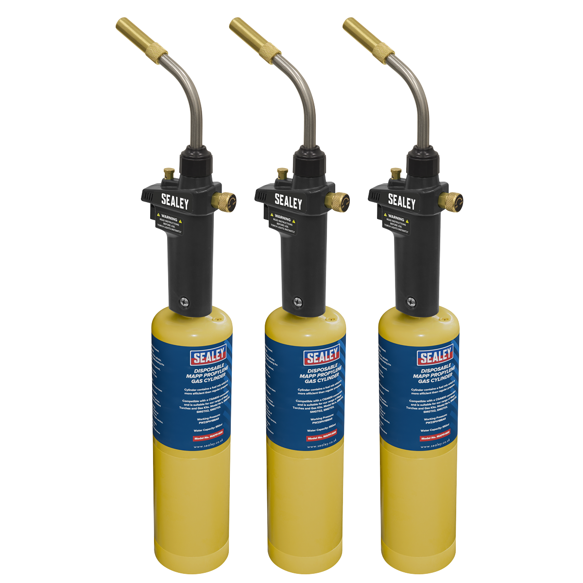 Brazing & Soldering MAPP Gas Torch & MAPP Cylinder - Pack of 3 SMGKIT03