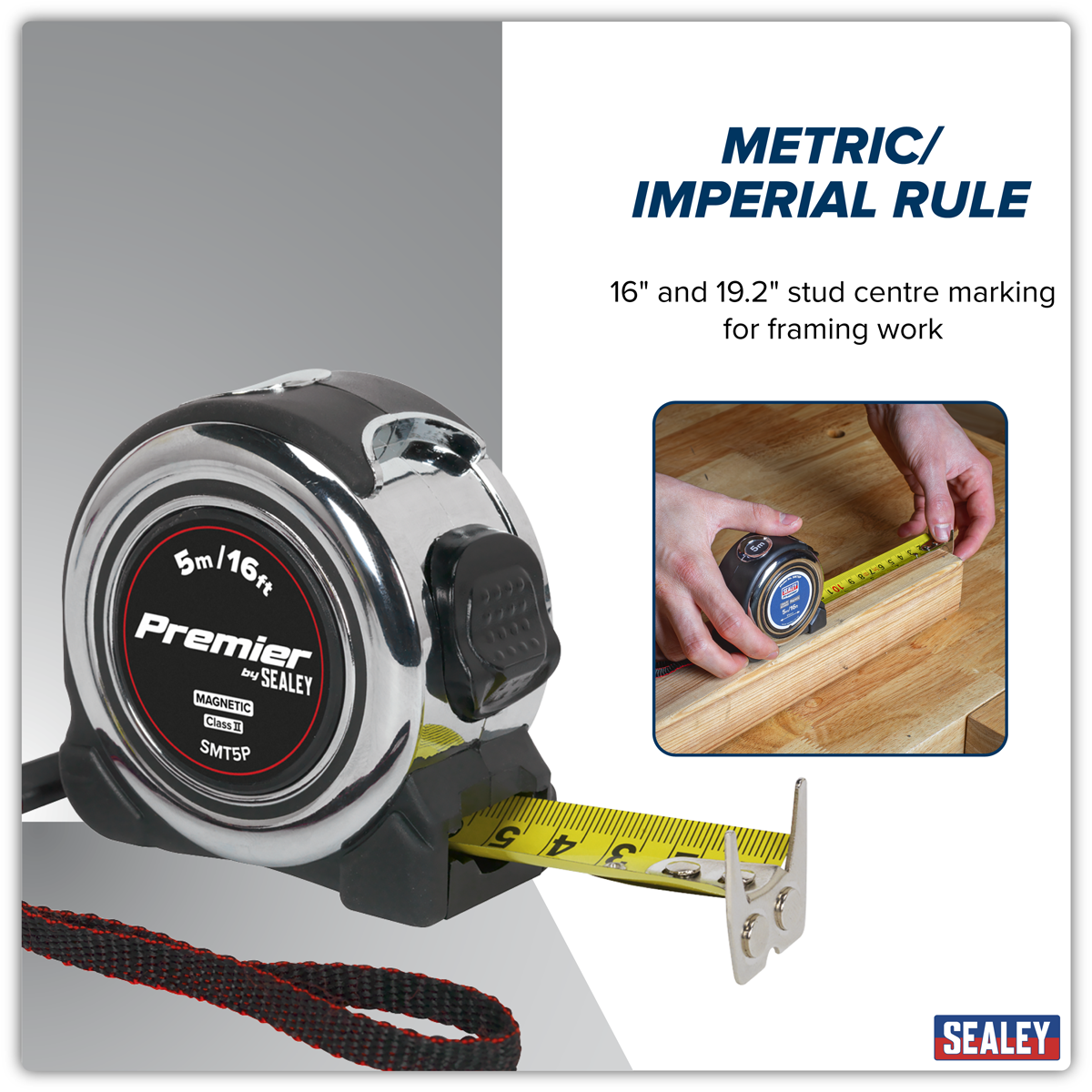 Professional Tape Measure 5m(16ft) SMT5P