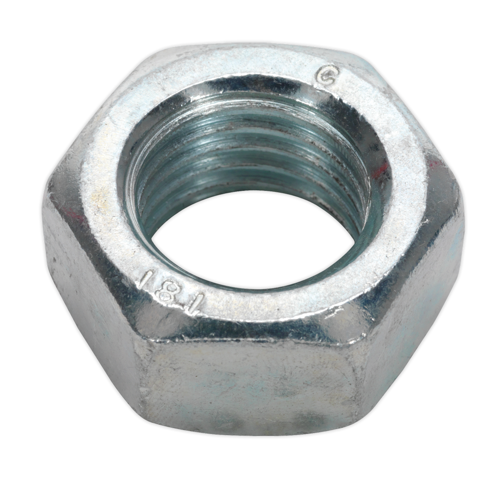 Zinc Plated Steel Nut M20, DIN 934 - Pack of 10 SN20