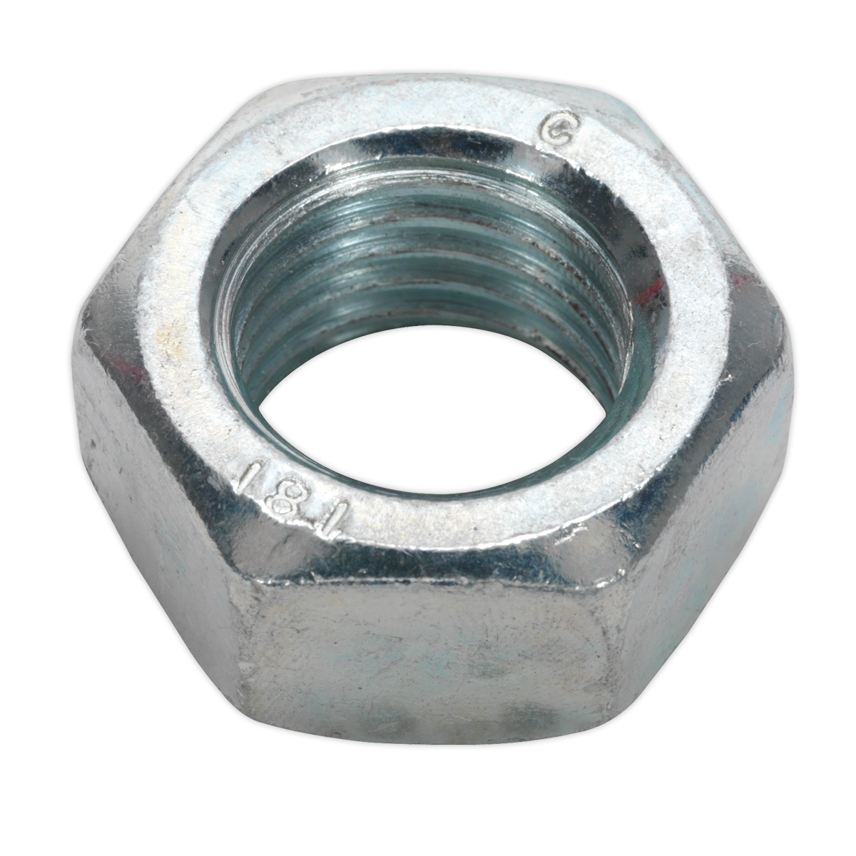 Zinc Plated Steel Nut M20, DIN 934 - Pack of 10 SN20