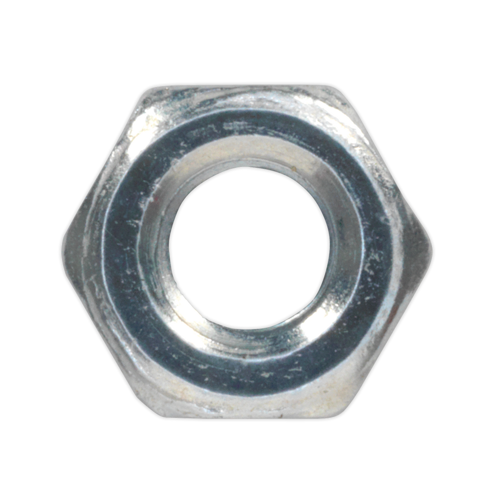 Zinc Plated Steel Nut M4, DIN 934 - Pack of 100 SN4