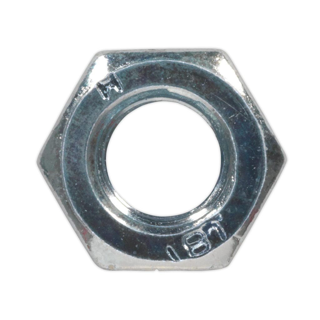 Zinc Plated Steel Nut M6, DIN 934 - Pack of 100 SN6