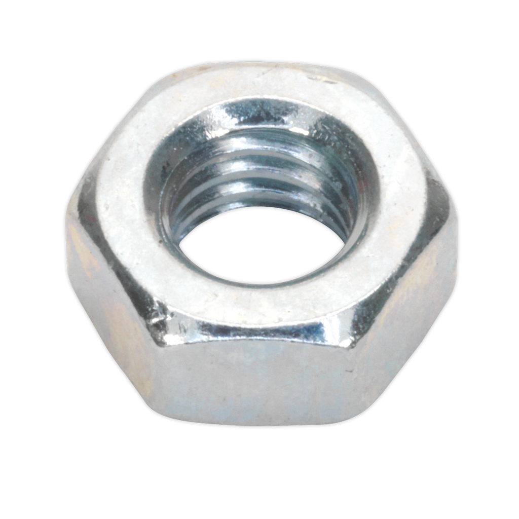 Zinc Plated Steel Nut M6, DIN 934 - Pack of 100 SN6