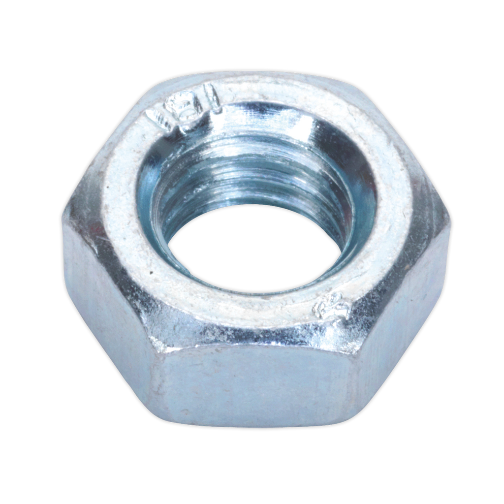 Zinc Plated Steel Nut M8, DIN 934 - Pack of 100 SN8