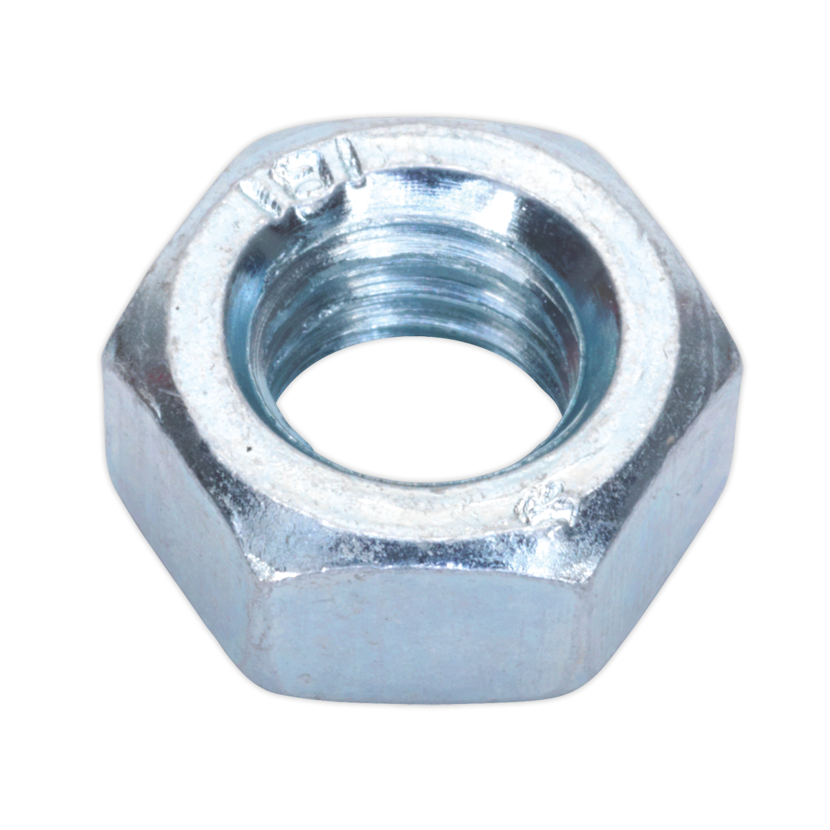 Zinc Plated Steel Nut M8, DIN 934 - Pack of 100 SN8