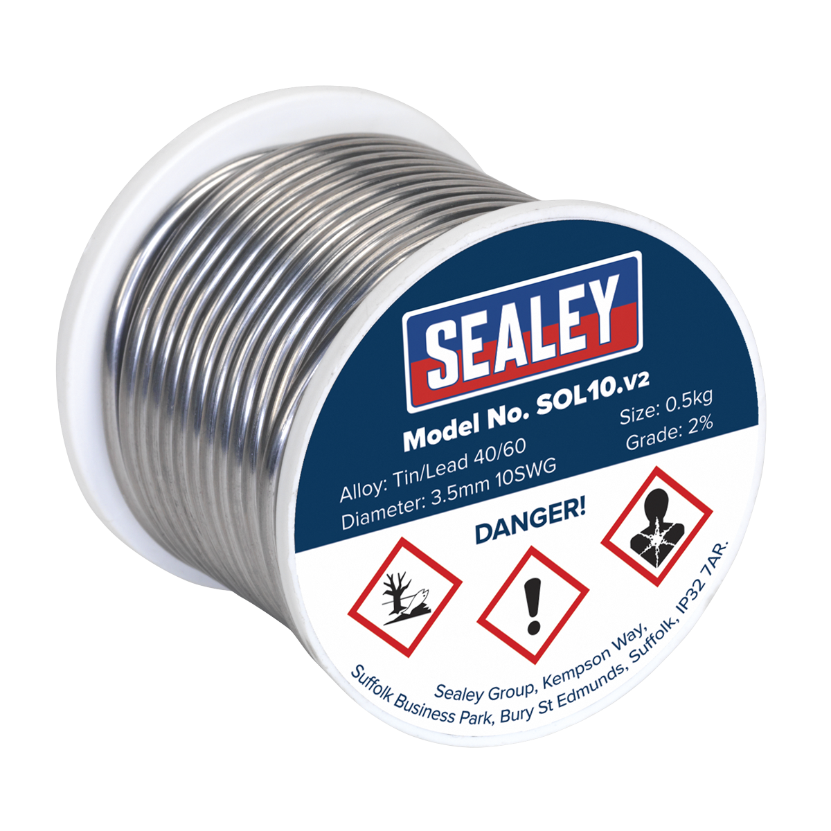 Quick Flow Solder Wire 3.25mm/10SWG 0.5kg Reel SOL10