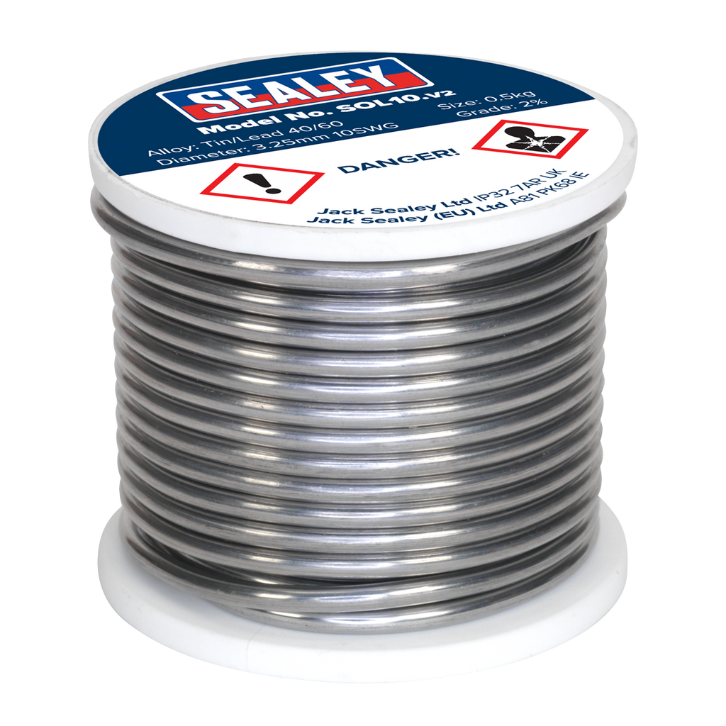 Quick Flow Solder Wire 3.25mm/10SWG 0.5kg Reel SOL10