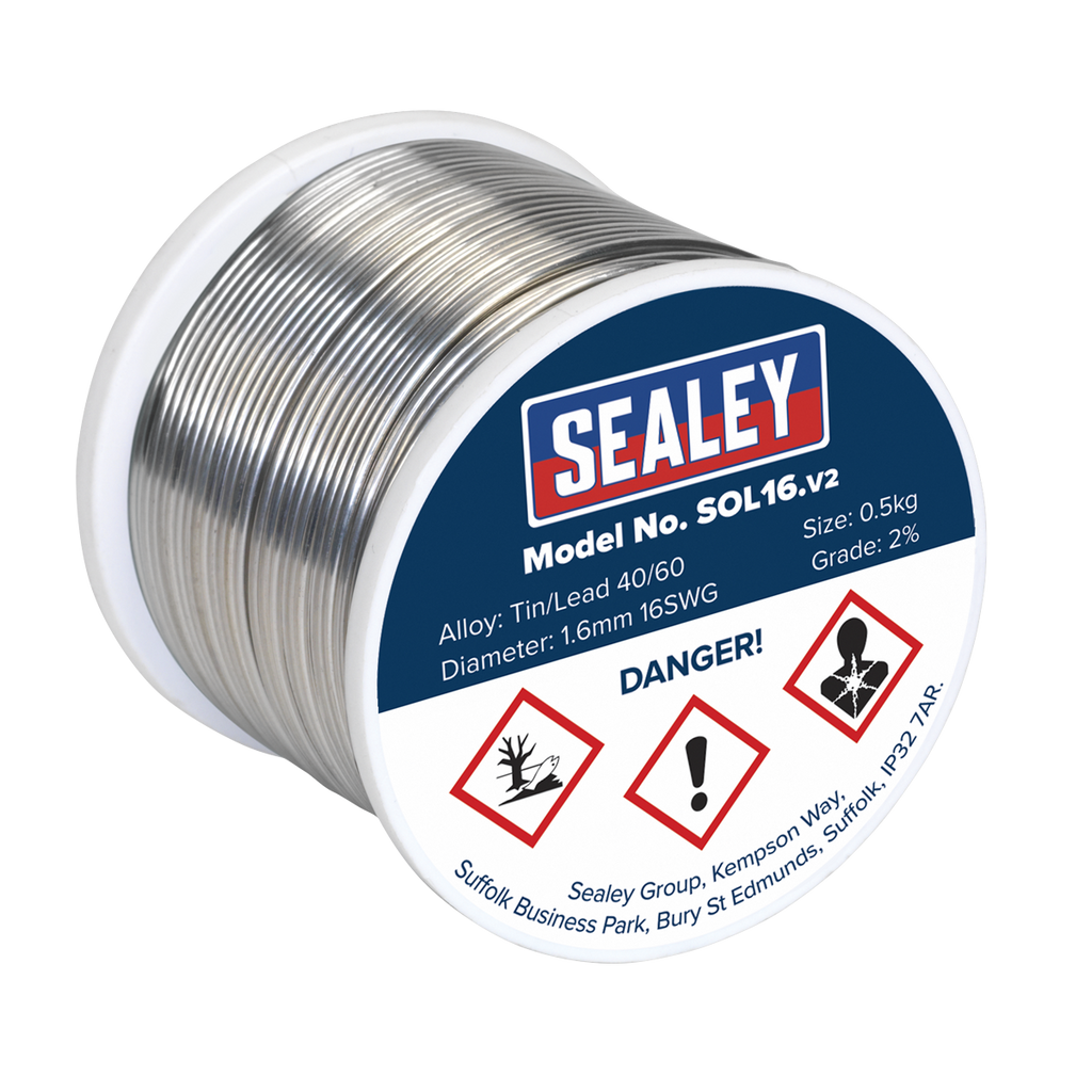 Quick Flow Solder Wire 1.6mm/16SWG 0.5kg Reel SOL16