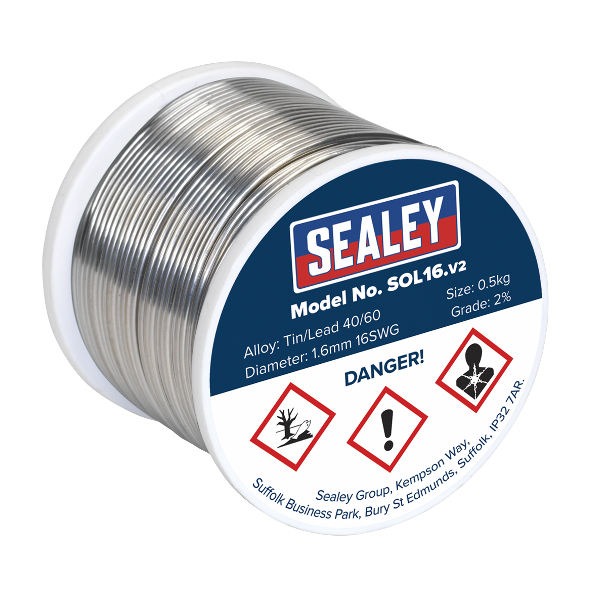 Quick Flow Solder Wire 1.6mm/16SWG 0.5kg Reel SOL16