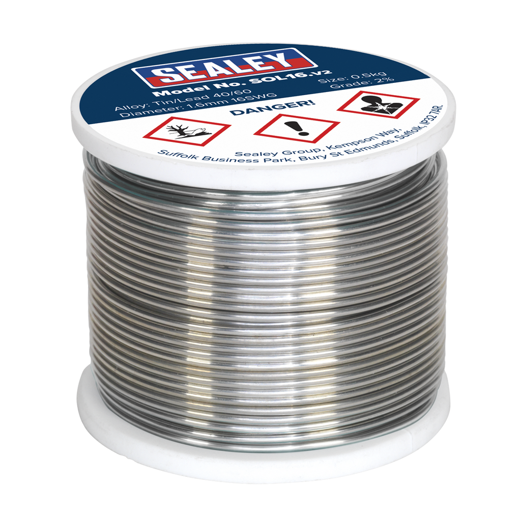 Quick Flow Solder Wire 1.6mm/16SWG 0.5kg Reel SOL16