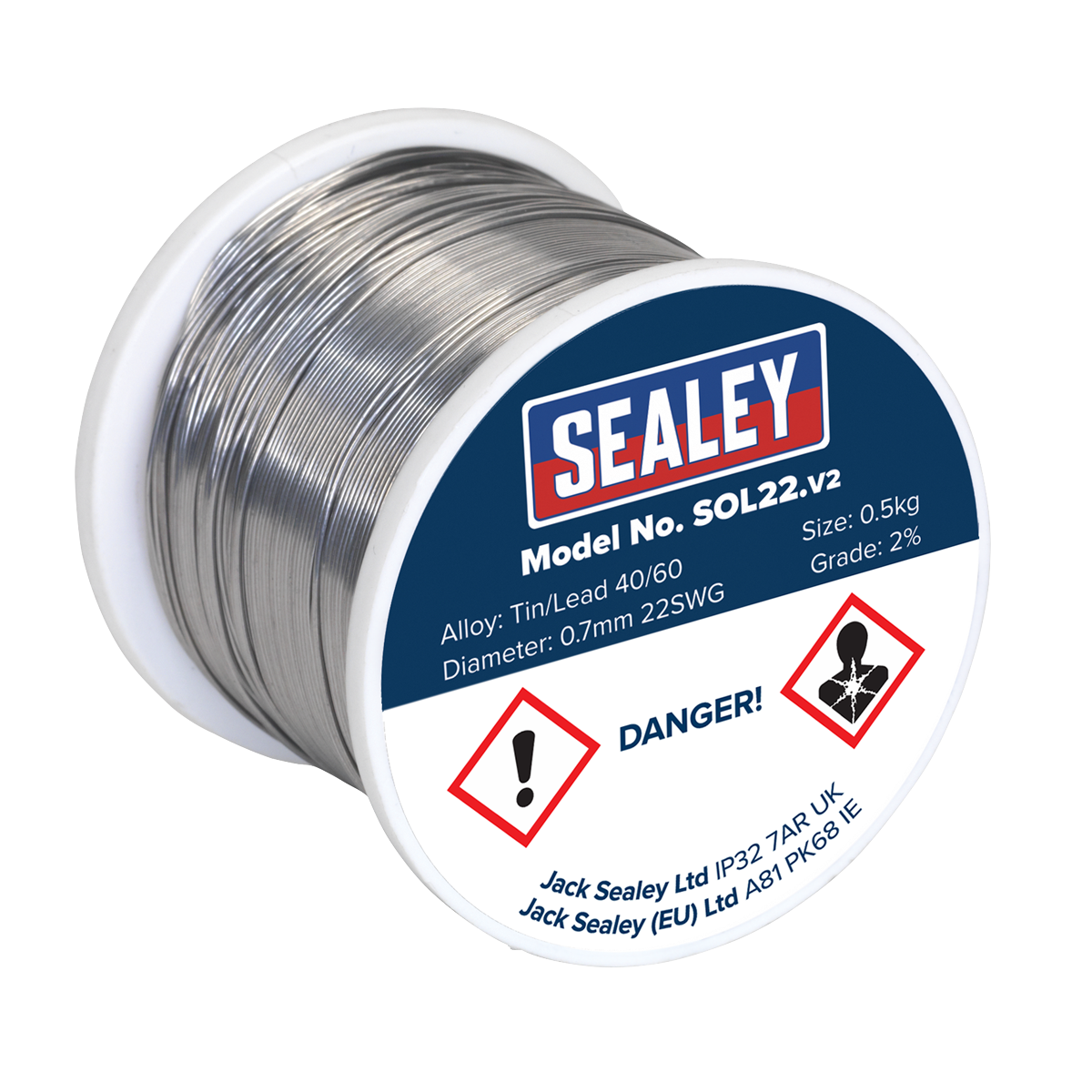 Quick Flow Solder Wire 2% 0.7mm/22SWG 0.5kg Reel SOL22