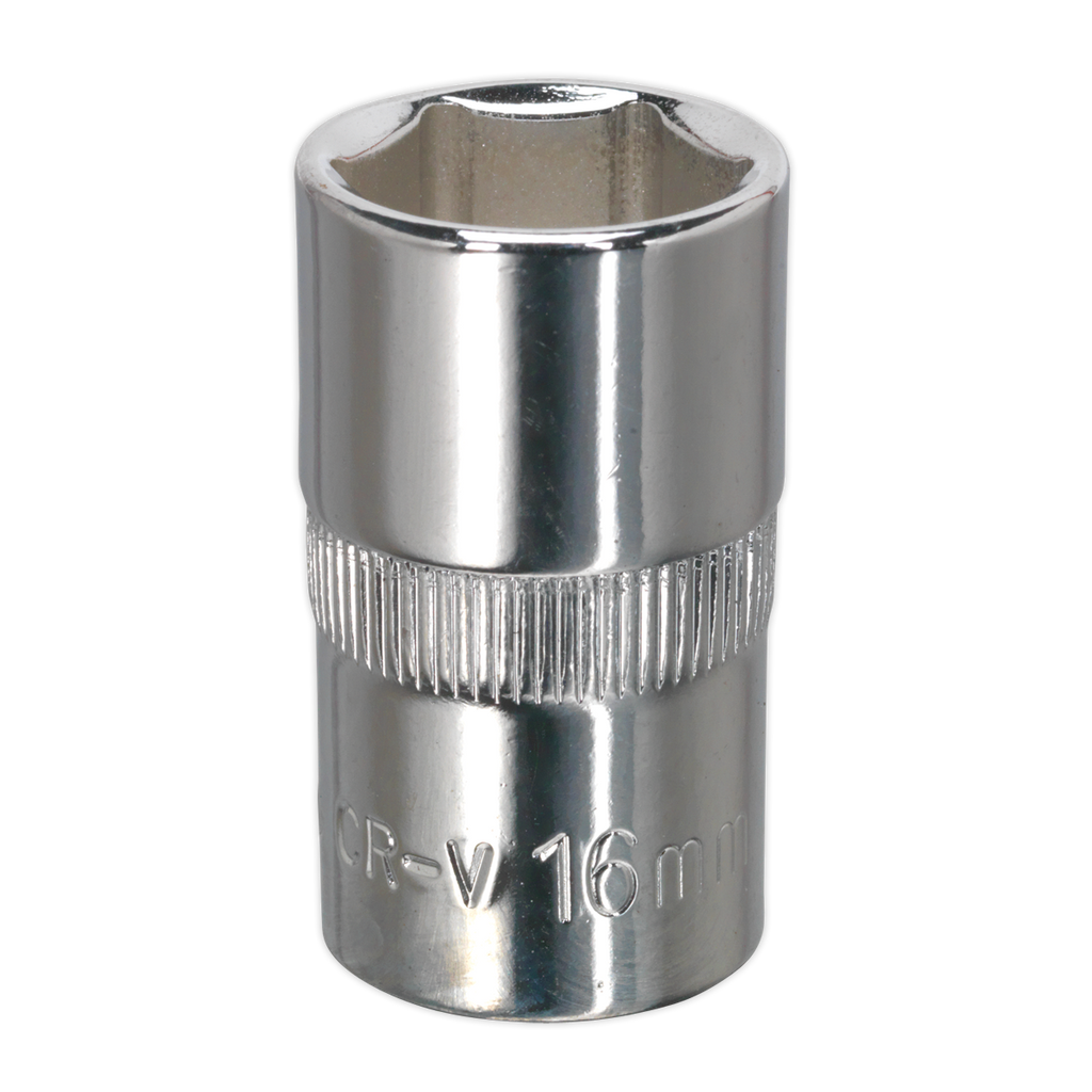 Fully Polished Socket 1/2"Sq Drive 16mm SP1216
