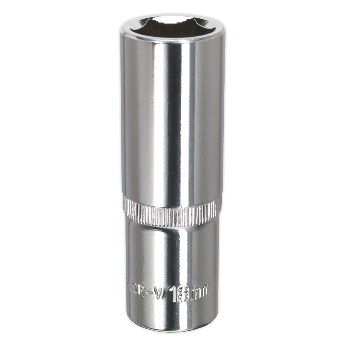 Fully Polished Deep Socket 1/2"Sq Drive 18mm SP1218D