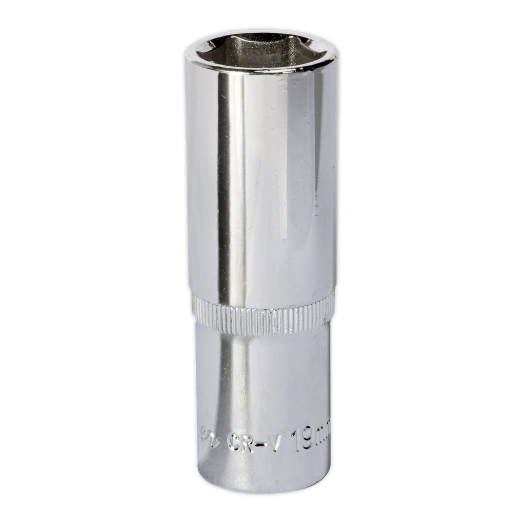 Fully Polished Deep Socket 1/2"Sq Drive 19mm SP1219D