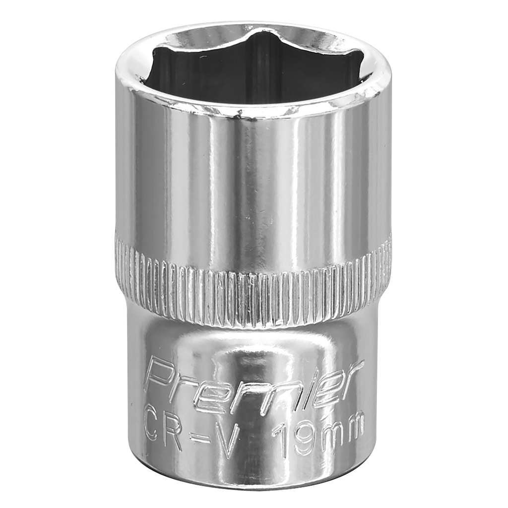 Fully Polished Socket 1/2"Sq Drive 19mm SP1219