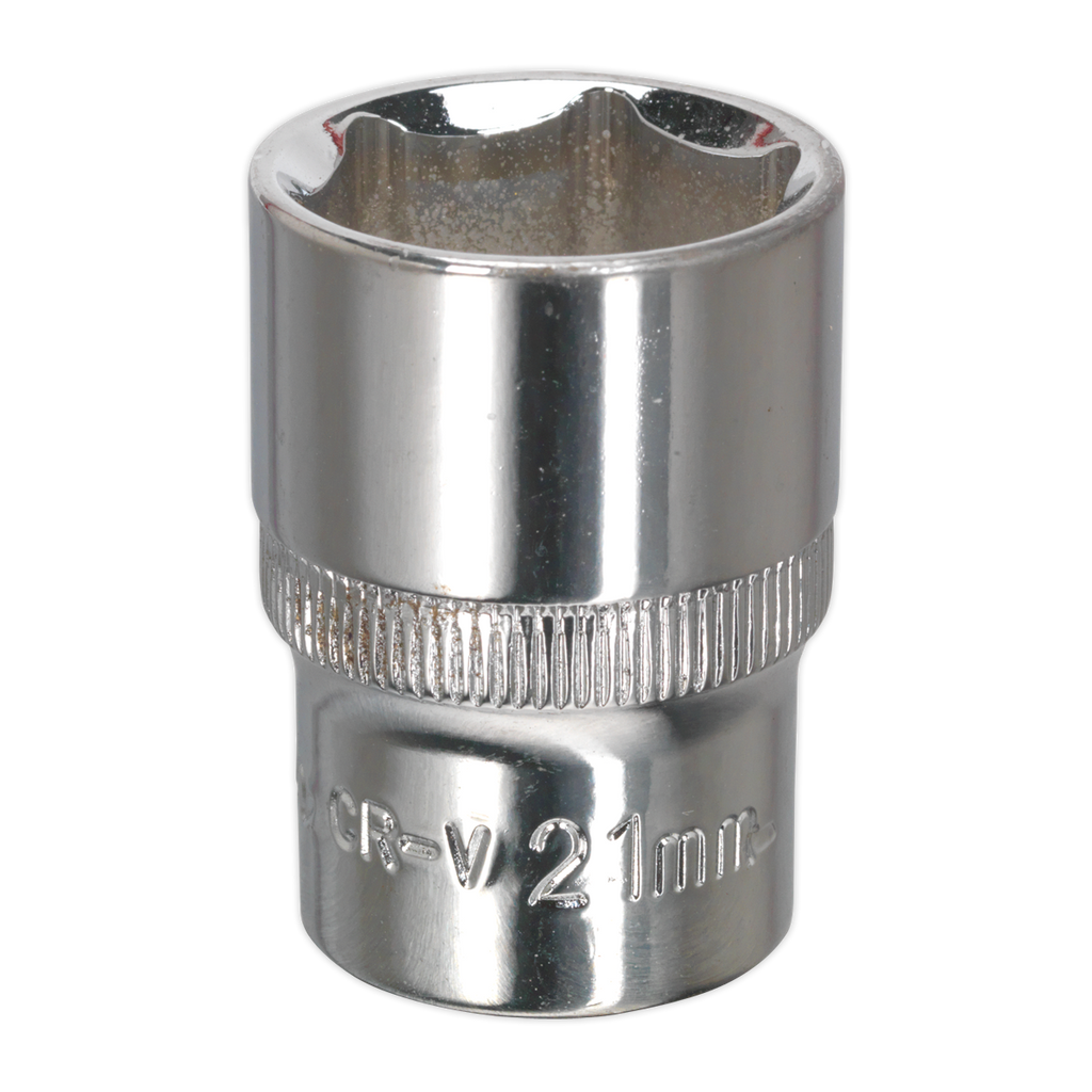 Fully Polished Socket 1/2"Sq Drive 21mm SP1221