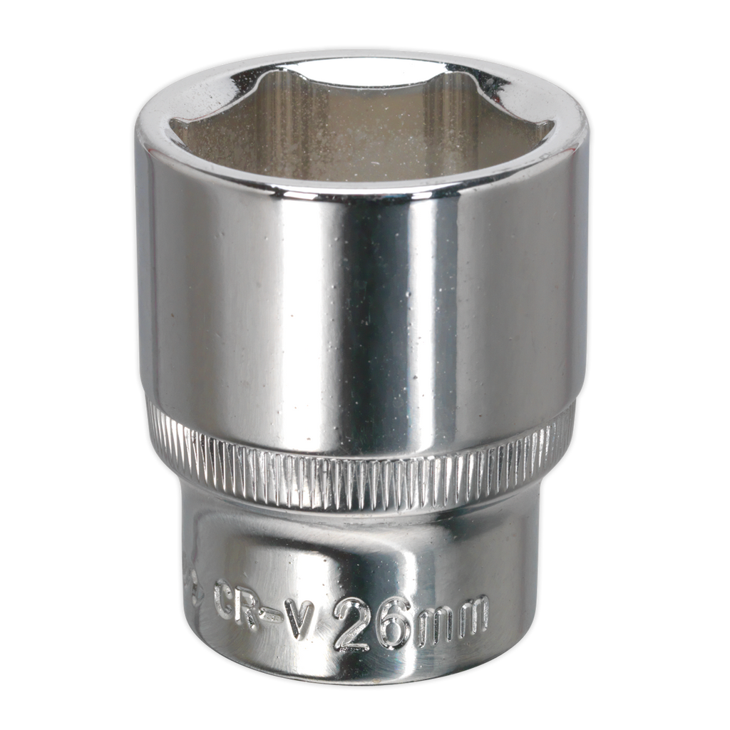 Fully Polished Socket 1/2"Sq Drive 26mm SP1226