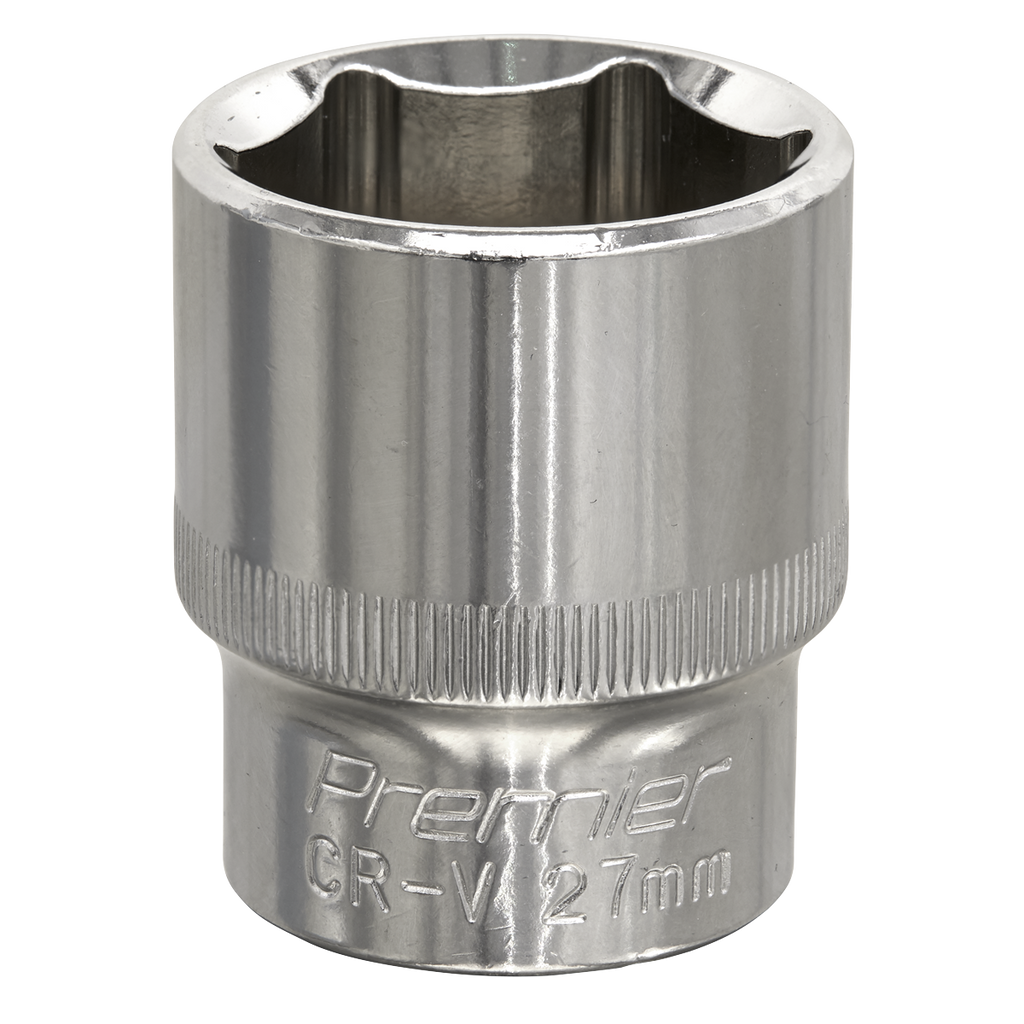 Fully Polished Socket 1/2"Sq Drive 27mm SP1227