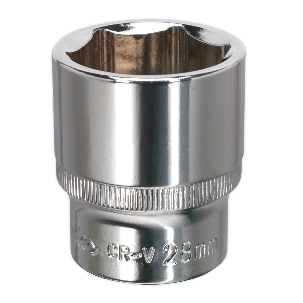 Fully Polished Socket 1/2"Sq Drive 28mm SP1228
