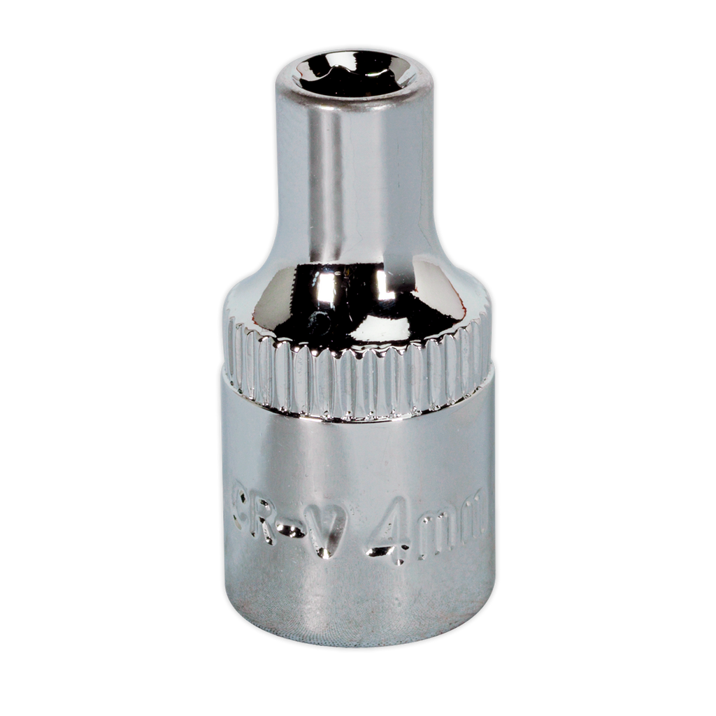 Fully Polished Socket 1/4"Sq Drive 4mm SP1404