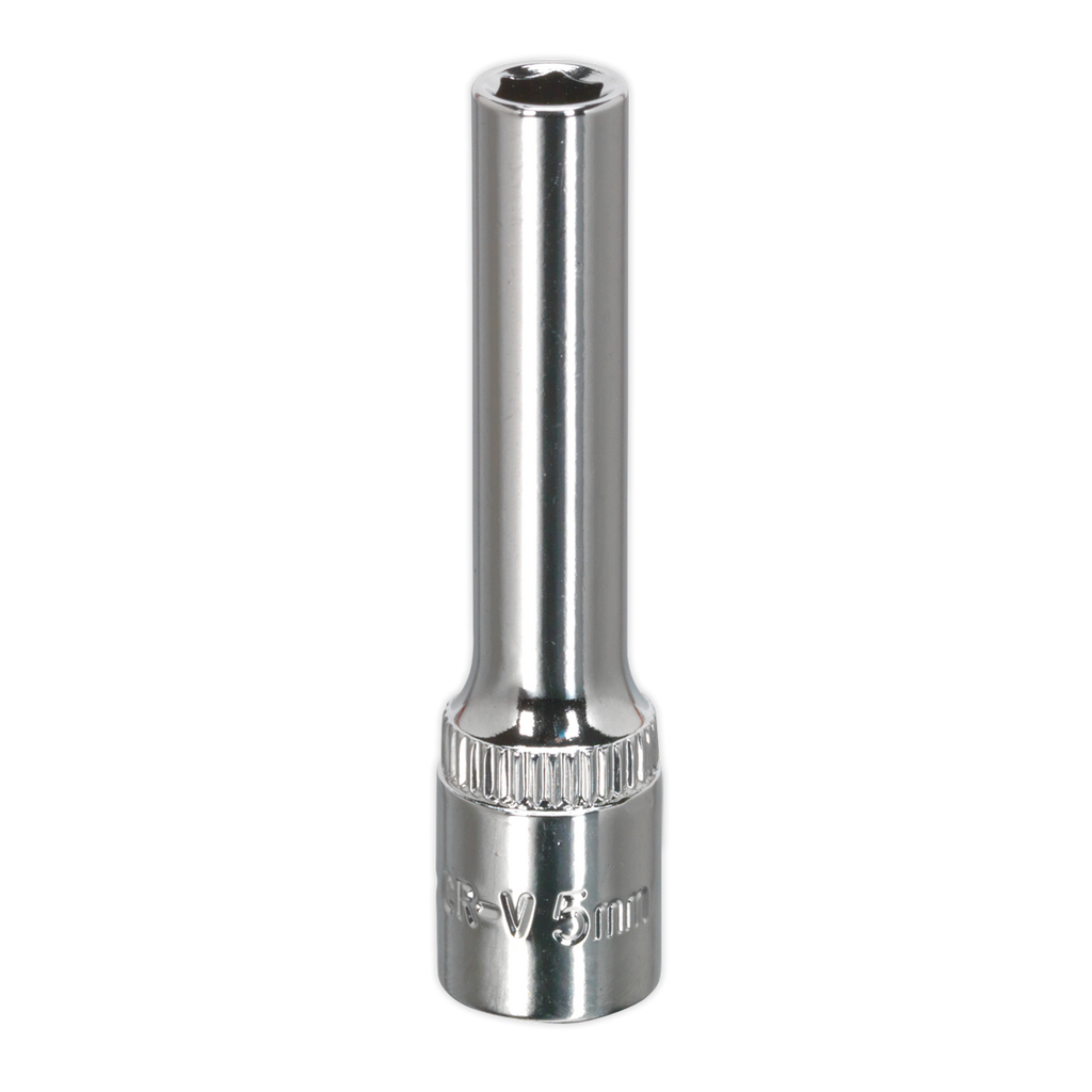 Fully Polished Deep Socket 1/4"Sq Drive 5mm SP1405D