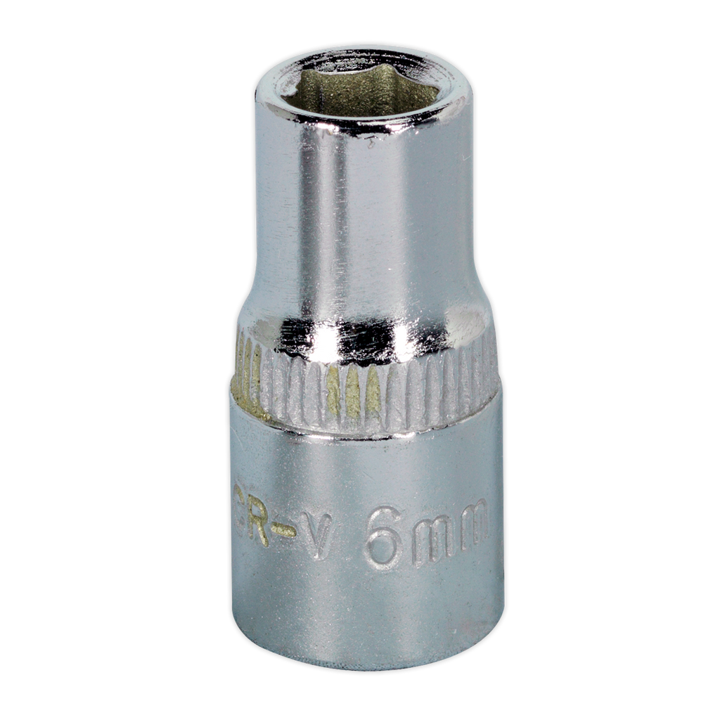 Fully Polished Socket 1/4"Sq Drive 6mm SP1406