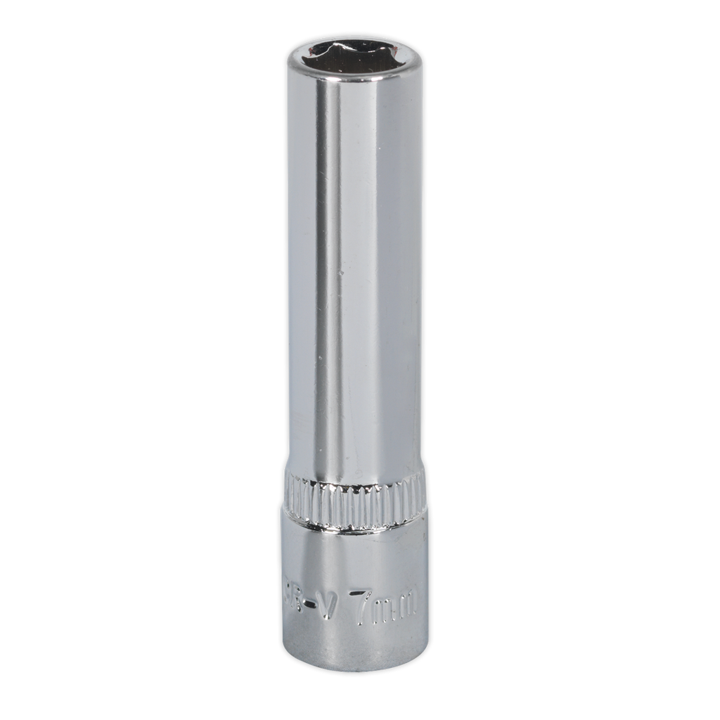 Fully Polished Deep Socket 1/4"Sq Drive 7mm SP1407D