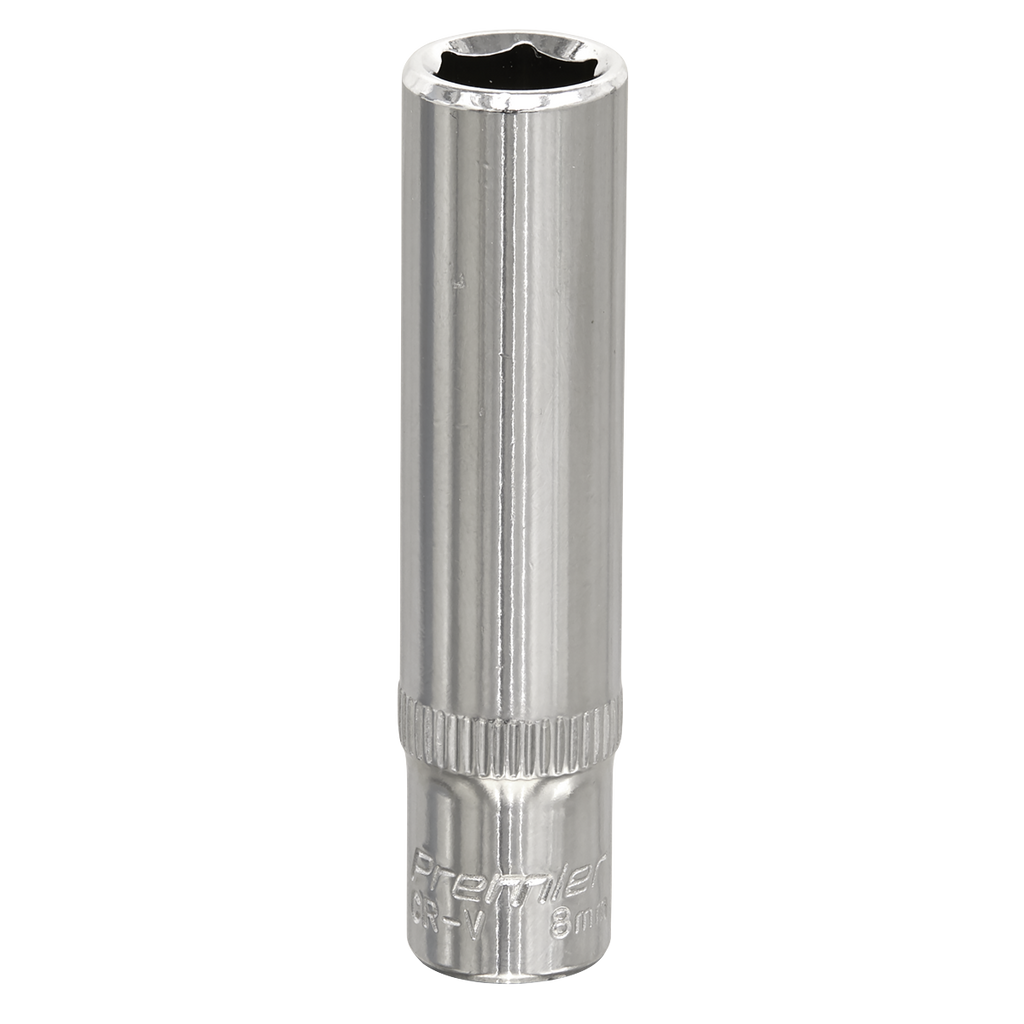Fully Polished Deep Socket 1/4"Sq Drive 8mm SP1408D