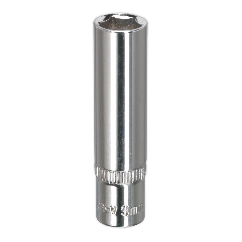 Fully Polished Deep Socket 1/4"Sq Drive 9mm SP1409D