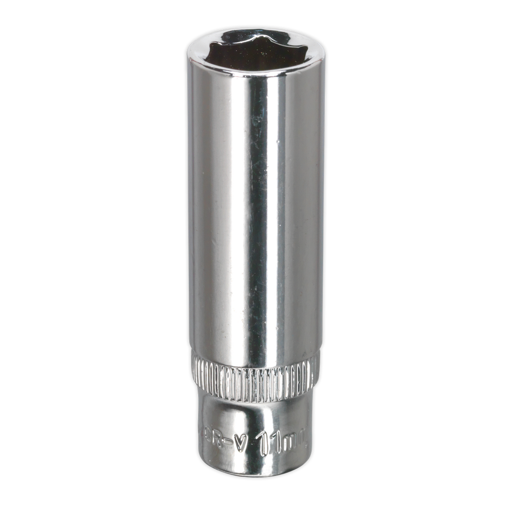 Fully Polished Deep Socket 1/4"Sq Drive 11mm SP1411D
