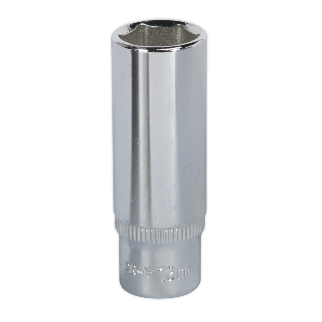 Fully Polished Deep Socket 1/4"Sq Drive 13mm SP1413D