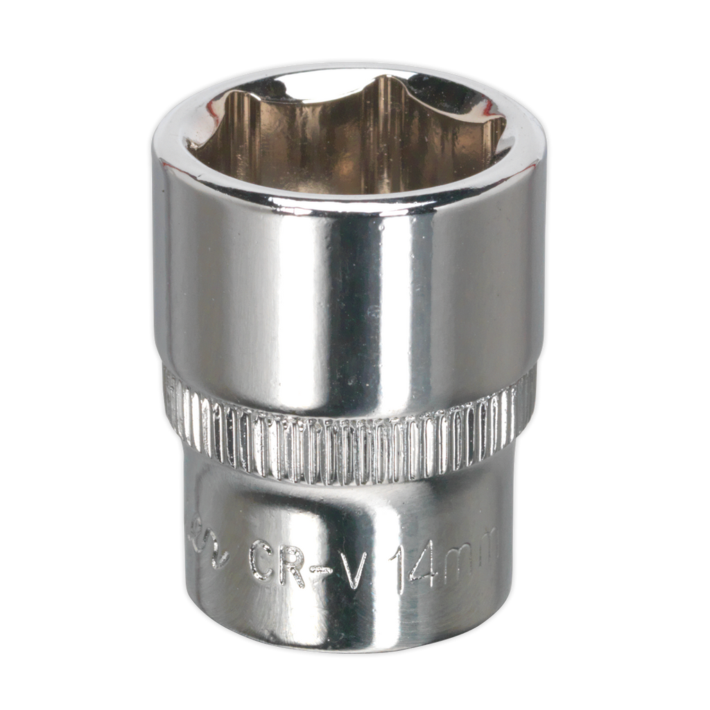 Fully Polished Socket 1/4"Sq Drive 14mm SP1414