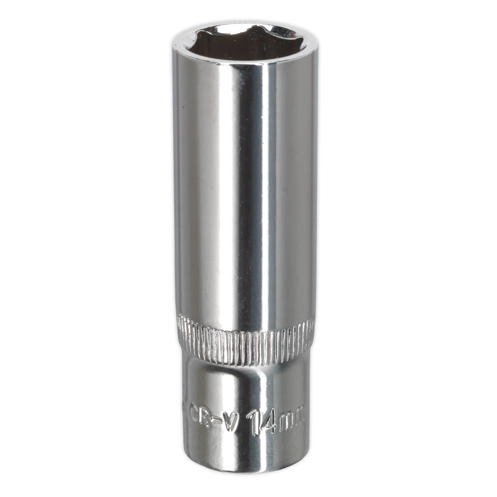 Fully Polished Deep Socket 3/8"Sq Drive 14mm SP3814D